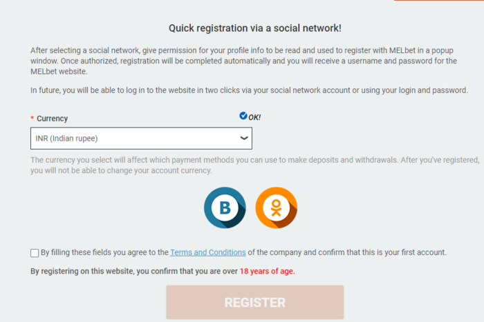 melbet register via networks