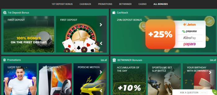 betwinner mobile offers